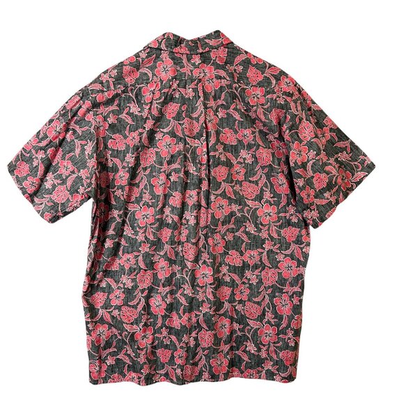 Malihini Hawaii Men's Button Shirt Size XL Reverse Print Red Floral EUC - Picture 4 of 10